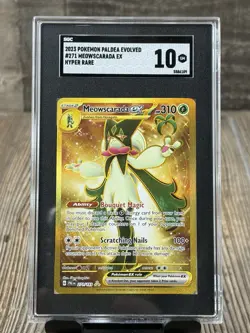 Pokemon 2023 Meowscarada EX Paldea Evolved 271/193 Trading Card SGC 10 - Image 1