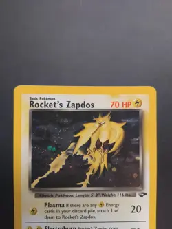 VERY LP Pokemon TCG Card Rocket’s Zapdos Holo Rare 15/132 Gym Challenge - Image 2