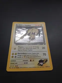 VERY LP Pokemon TCG Card Rocket’s Zapdos Holo Rare 15/132 Gym Challenge - Image 3