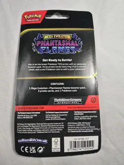 Pokemon TCG Mega Evolution Phantasmal Flames Booster Pack 3 Cards English - Image 2