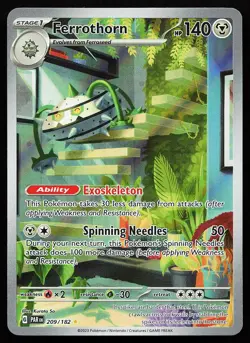 Ferrothorn 209/182 Holo Illustration Rare Paradox Rift Pokemon Card - Image 1