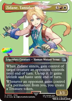 Zidane, Tantalus Thief (Borderless) (Surge Foil) [FIN - 550] - NM TCG MTG - Image 1