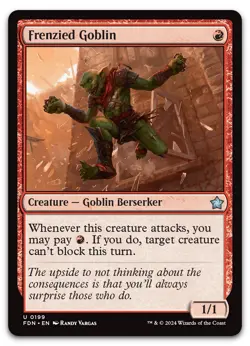 Frenzied Goblin #199 (NM) Foundations FDN Magic MTG - Image 1