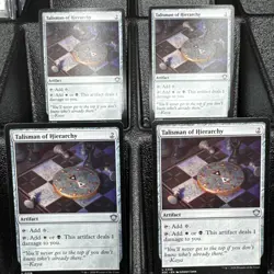 4x Talisman of Hierarchy Commander: Secrets of Strixhaven Regular X4 Playset - Image 1
