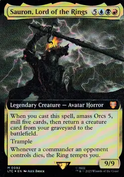 Sauron, Lord of the Rings (Extended Art) - M - Commander: The Lord of the Rings: - Image 1