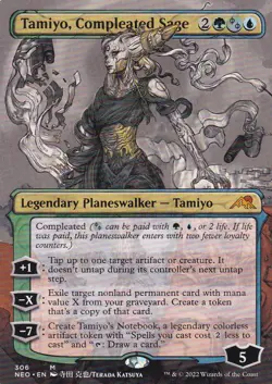Tamiyo, Compleated Sage (Borderless) - M - Kamigawa: Neon Dynasty - 306 - NM - Image 1