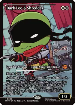 x1 Dark Leo & Shredder - Foil - Showcase M MTG Teenage Mutant Ninja Turtles M/NM - Image 1