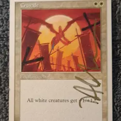 Magic: The Gathering Crusade White Enchantment English Regular Autographed - Image 1