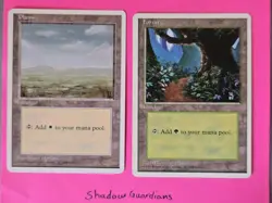 MTG 4TH EDITION SET - ALL BASIC LANDS 1 OF EACH - EXCELLENT - 4ED - Image 2