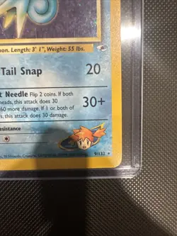 Pokemon Misty’s Seadra 1st Edition Holo 9/132 Gym Heroes WOTC NM Swirl - Image 4