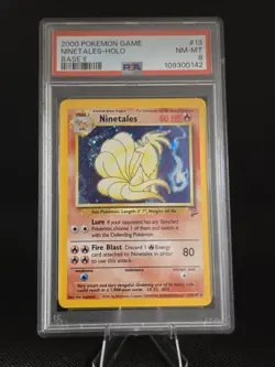 Pokemon Base Set 2 Ninetales 13/130 PSA 8 - Image 1