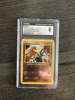 CGC 9 MINT Entei 2001 Black Star Promos 34 Reverse Holo Pokemon Card - Image 1