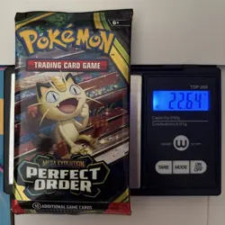 22.64/65g 🏋HEAVY Pokemon TCG: Perfect Order - English Booster Pack SEALED - Image 1
