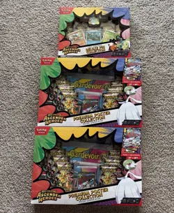 👀 Pokemon TCG Ascended Heroes (2) Gardevoir Poster Box (1) Pin Collection - Image 1