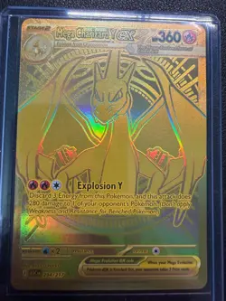 Mega Charizard Y EX 294/217 Gold Hyper Rare, Ascended Heroes, Pokemon TCG (NM) - Image 1