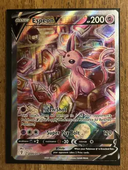 Espeon V 180/203 Full Alternate Art Ultra Rare Pokemon Evolving Skies - NM - Image 1