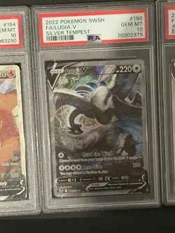 Lugia V 186/195 PSA 10 2022 Silver Tempest Full Art Holo Ultra Rare - Image 1