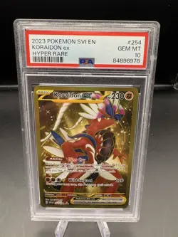 2023 POKEMON SVI EN-SCARLET & VIOLET HYPER RARE #254 KORAIDON EX PSA 10 - Image 1