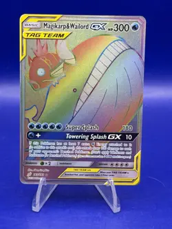 Magikarp & Wailord Pokemon TCG Tag Team GX 183/181 Secret Rare Team Up Holo NM - Image 1