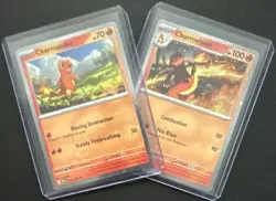 Charmander 004 & Charmeleon 005/165 Cosmos Holo 151 Extras Pokemon - Image 1