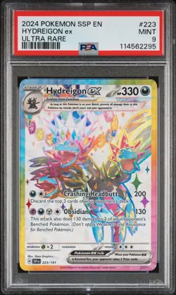 2024 Pokemon Ssp En-Surging Sparks #223 Hydreigon Ex Ultra Rare PSA 9 - Image 1
