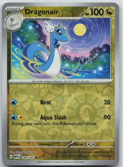 NM Dragonair 148/165 Uncommon 151 Pokemon Reverse Holo - Image 1