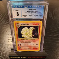 NINETALES HOLO - CGC 8 - 1999 POKEMON BASE SET UNLIMITED - #12/102 - Image 1