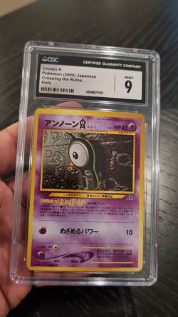 UNOWN A - HOLO - CGC MINT 9 - 2000 POKEMON JPN CROSSING THE RUINS - No. 201 - Image 2