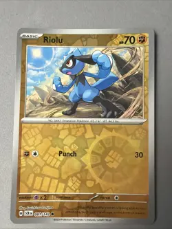 Pokemon TCG * SV Stellar Crown * 81/142 Riolu * REVERSE HOLO Common * FRESH PK - Image 1
