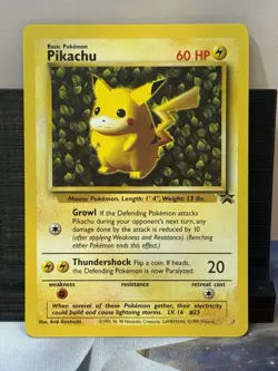 Pokemon Pikachu Black Star Promo #1 WOTC 1999 Promo LP Clean Front - Image 1