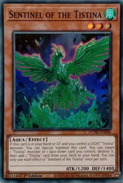 DUNE-EN086 SENTINEL OF THE TISTINA SUPER RARE 1ST EDITION YuGiOh CARD - Image 1