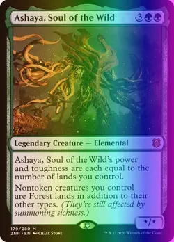 Ashaya, Soul of the Wild Zendikar Rising Foil MTG Card 179 / 280 - Image 1
