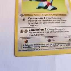Porygon 39/102 1st Edition Shadowless Base Set Pokemon Card TCG LP - Image 5