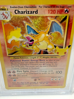 Pokemon Celebrations Charizard Holo #4 Classic Collection – Graded 8 NM-MT ACE 8 - Image 1