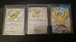Pidgey Pidgeotto Pidgeot ex Shiny Rare Paldean Fates 196 197 221 Pokemon NM - Image 1
