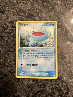 Pokemon WOOPER 81/109 REVERSE HOLO | LP Light Play | EX Team Rocket | 2004 - Image 1