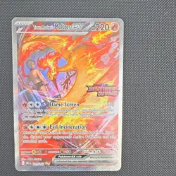 Pokemon TCG Team Rocket's Moltres ex 229/182 Sv10 SIR Holo FA 220 HP ENG - Image 1