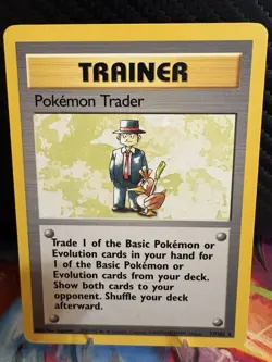1999 Pokemon Base Set Pokemon Trader 77/102 Trainer LP Vintage WOTC - Image 1