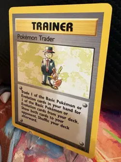 1999 Pokemon Base Set Pokemon Trader 77/102 Trainer LP Vintage WOTC - Image 2