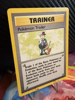 1999 Pokemon Base Set Pokemon Trader 77/102 Trainer LP Vintage WOTC - Image 3