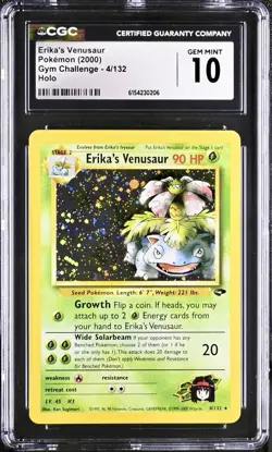 Pokemon Erika's Venusaur 4/132 Gym Challenge Holo - CGC 10 Gem Mint - Image 1