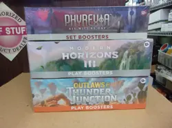 MTG OUTLAWS + MODERN 3 PLAY + PHYREXIA SET BOOSTER BOXES - Image 1