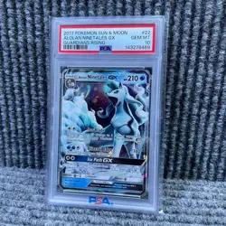 2017 POKEMON SUN & MOON GUARDIANS RISING #22 ALOLAN NINETALES GX PSA 10 - Image 1