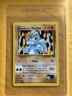 Pokemon TCG Giovannis Machop 72/132 Gym Challenge LP - Image 1