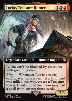 Locke, Treasure Hunter Extended Art Regular - Final Fantasy Commander MTG-NM - Image 1