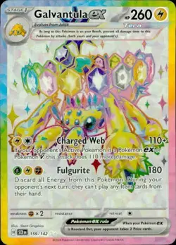 Galvantula ex 159/142 Ultra Rare Stellar Crown Pokemon NM - Image 1