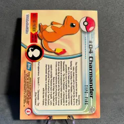 Charmander #4 Topps Trading Cards Series 1 Pokemon NM - Image 2