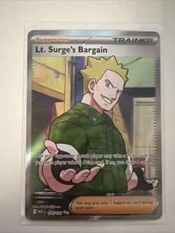Lt. Surge's Bargain 170/132 Holo Mega Evolution Pokemon Near Mint - Image 1
