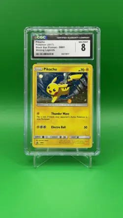 Pikachu SM81 Sm Holo Black Star Promo 2017 Shining Legends CGC 8 NM/Mint Pokemon - Image 1