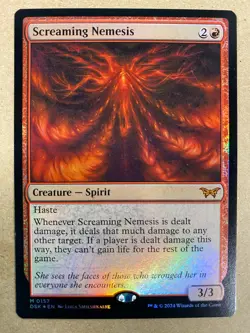MTG 1x FOIL Screaming Nemesis # 147 Duskmourn: House of Horror Magic the x1 NM - Image 1